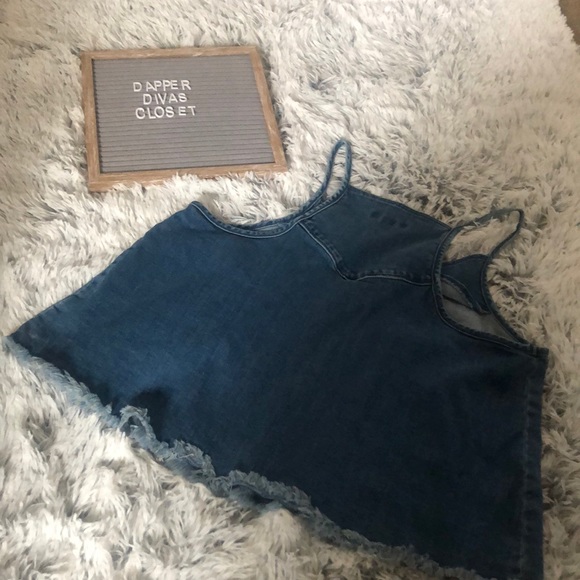 Denim racer back swing top - Picture 2 of 2